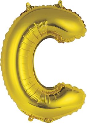 14&quot; Gold Letter &quot;C&quot; Balloon (Air Only)