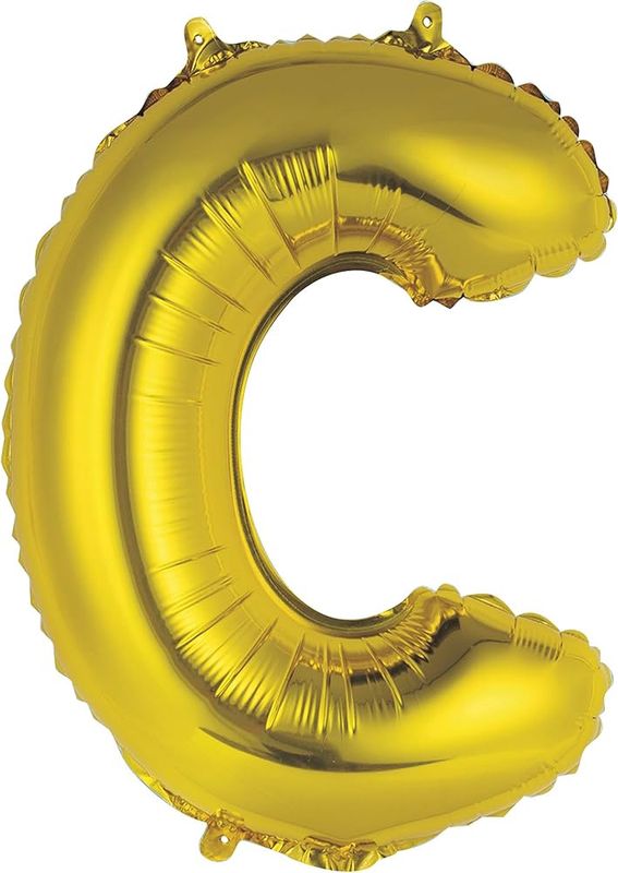 14&quot; Gold Letter &quot;C&quot; Balloon (Air Only)