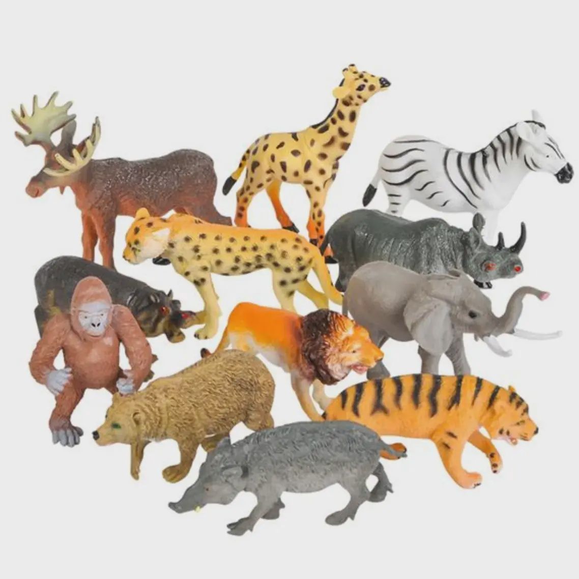 4pcs 3&quot; Zoo Animals (Party Favours)