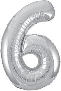 34&quot; #6 Silver Balloon (Helium)