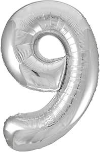 34&quot; #9 Silver Balloon (Helium)