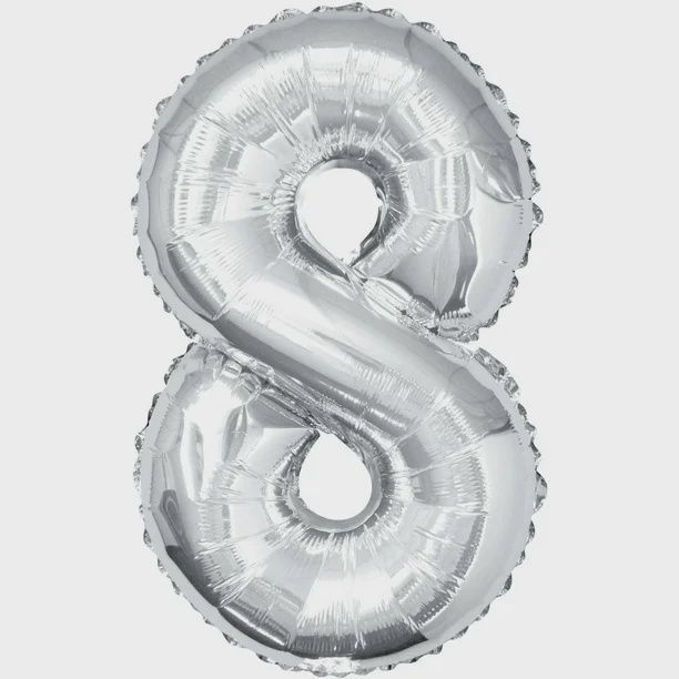 34&quot; #8 Silver Balloon (Helium)