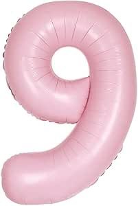 34&quot; #9 Matte Pink Balloon (Helium)