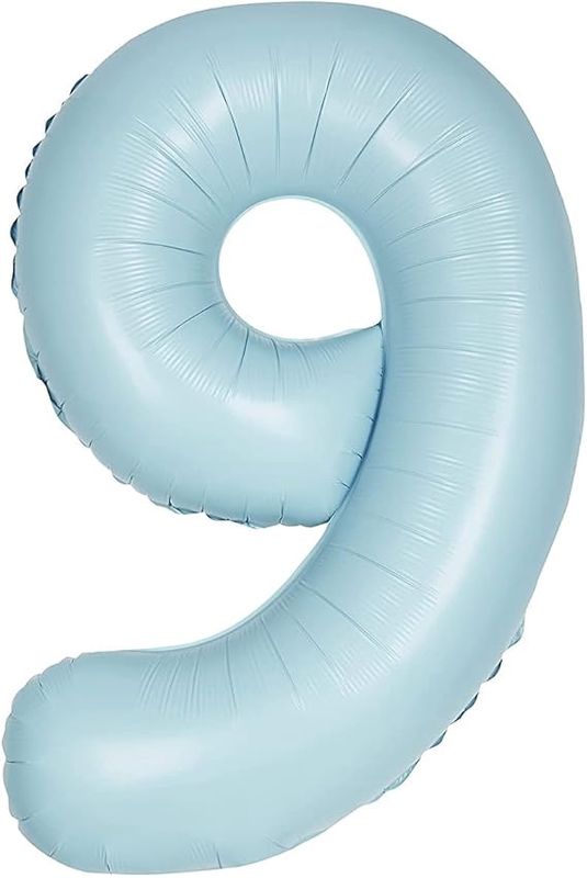 34&quot; #9 Matte Blue Balloon (Helium)