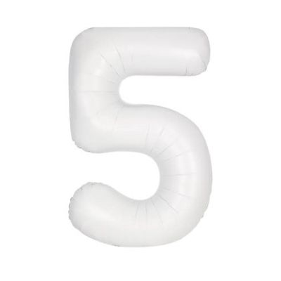 34&quot; #5 Matte White Balloon (Helium)