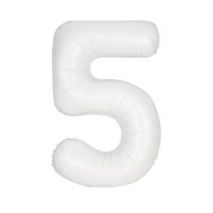 34&quot; #5 Matte White Balloon (Helium)