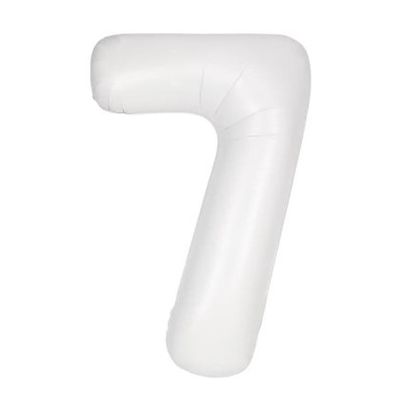 34&quot; #7 Matte White Balloon (Helium)