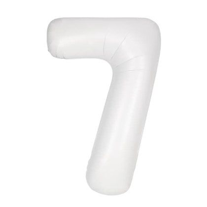 34&quot; #7 Matte White Balloon (Helium)