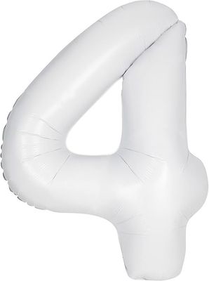 34&quot; #4 Matte White Balloon (Helium)