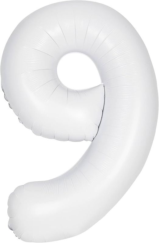34&quot; #9 White Balloon (Helium)
