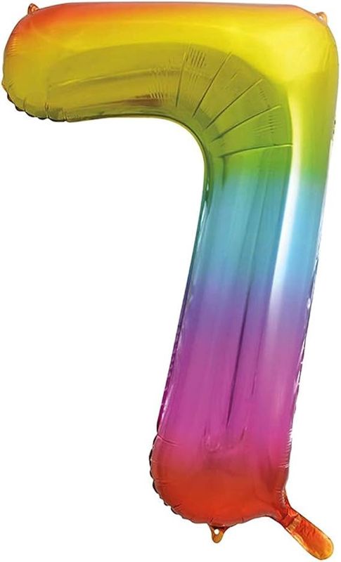 34&quot; #7 Rainbow Balloon (Helium)
