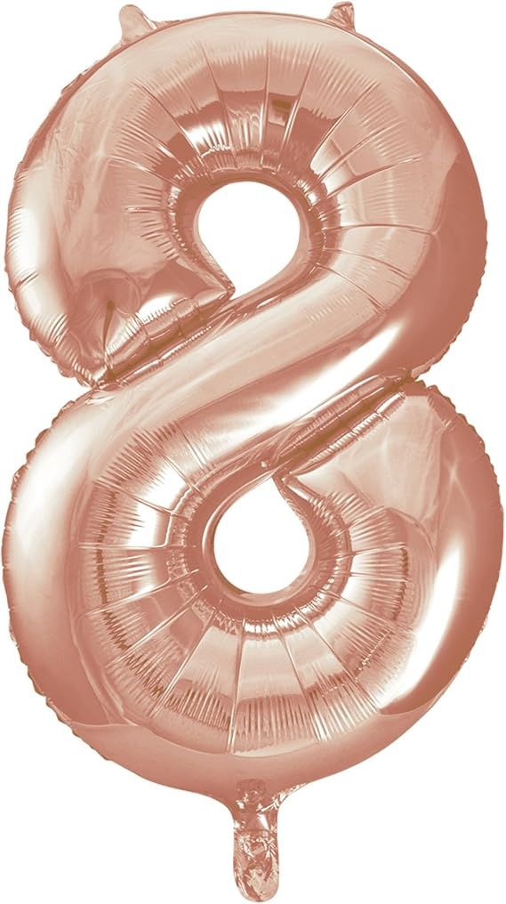 34&quot; #8 Rose Gold Balloon (Helium)
