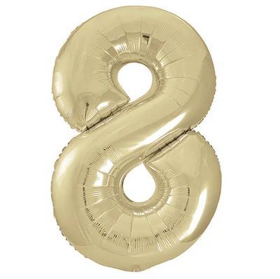 34" #8 Champagne Gold Balloon (Helium)