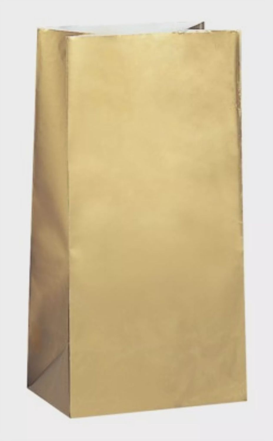 10 gold paper party bags
