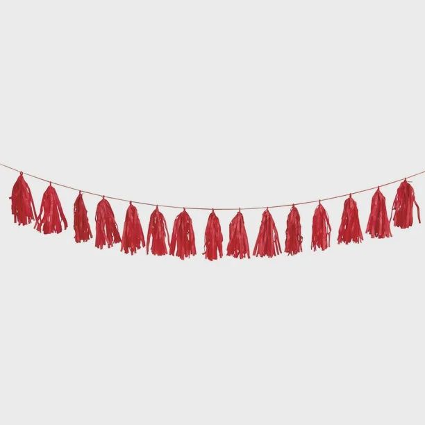 9ft Red Tassel Garland Hanging Decorations