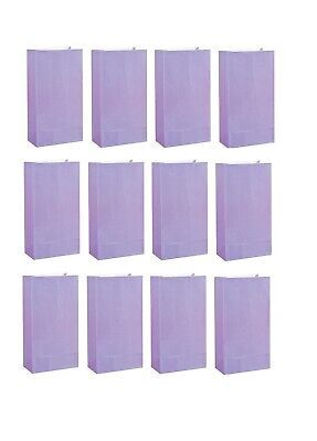 12pcs Lilac Paper Party Bags