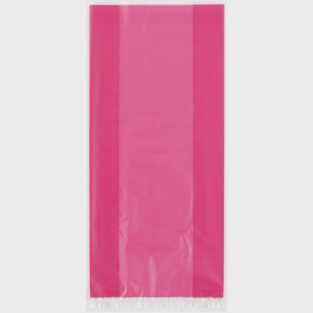 30pcs Hot Pink Gift Bags with Ties