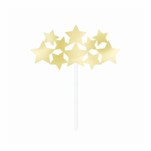 6&quot; Gold Star Cake Topper Pick