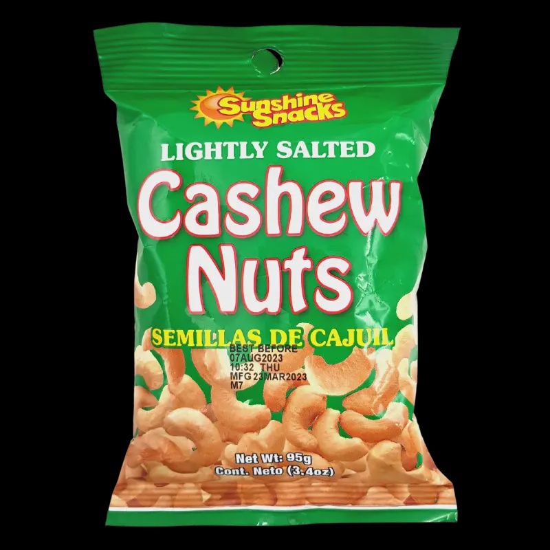 SUNSHINE SNACKS SALTED CASHEW NUTS 95G