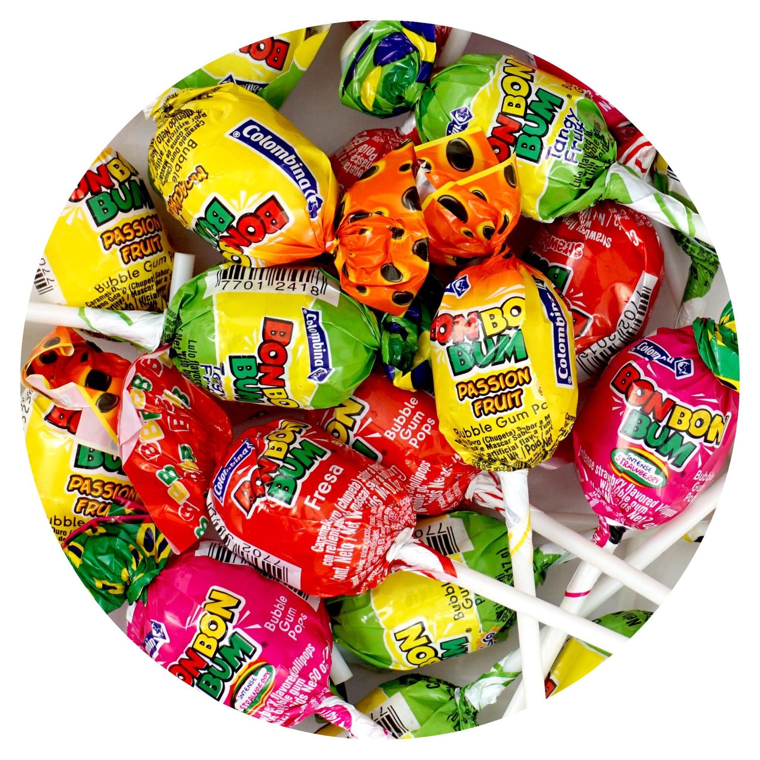 50pcs Bon Bon Bum Assorted Lollipops