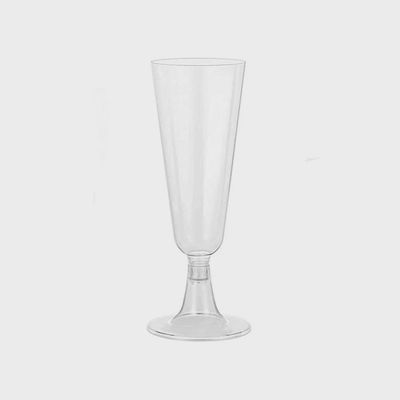 6pcs Clear Plastic Champagne Flutes