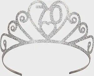 70 glittered metal tiara