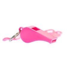 1pc Plastic Colored Whistle, Color: Pink
