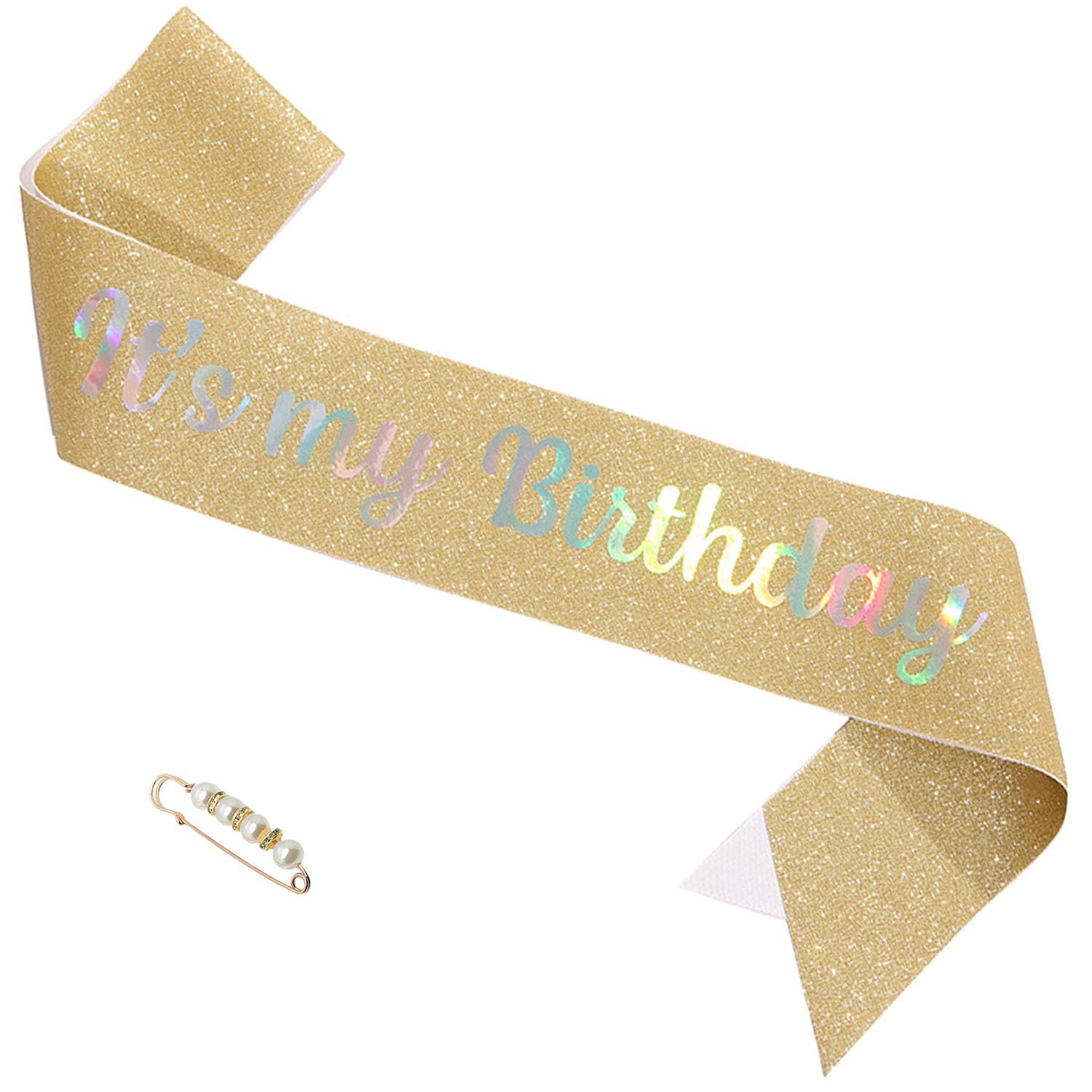 It&#39;s My Birthday Glittered Sash
