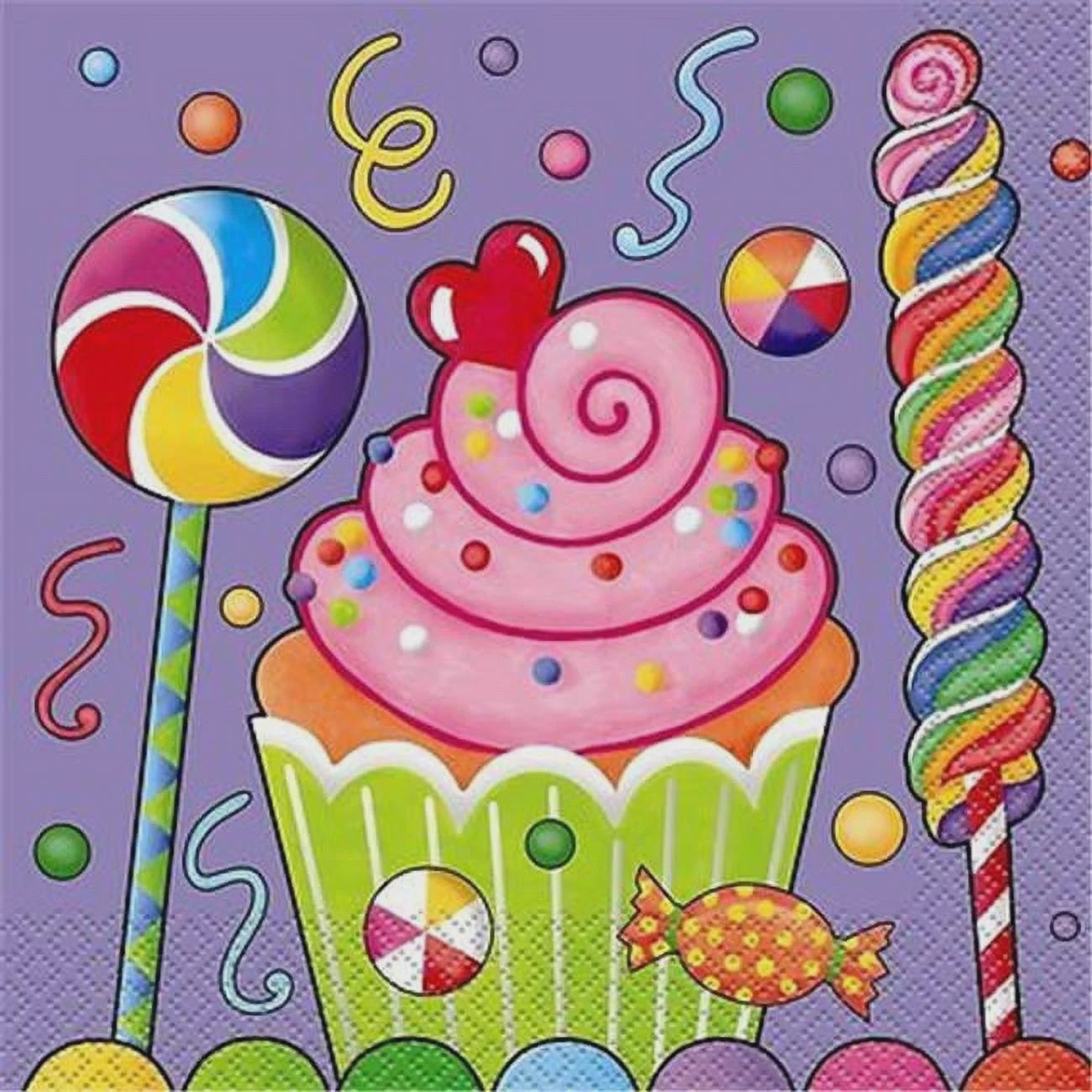 16pcs Candy Party Beverage Napkins