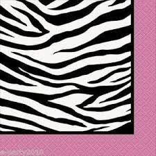 16pcs Zebra Passion Beverage Napkins