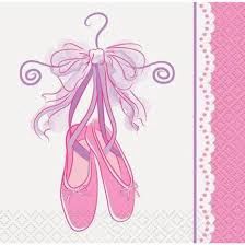 16pcs  Pink Ballerina Birthday Beverage Napkins CLOSEOUT