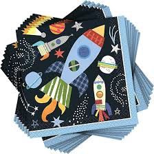 16 Outer Space Beverage Napkins