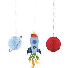 3 Outer Space Hanging Decorations