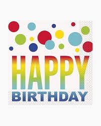 16pcs Rainbow Spots Birthday Luncheon Napkins