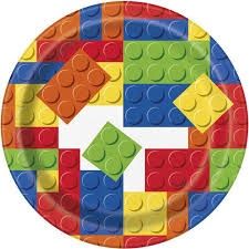 8 Building Blocks 7&quot; Plates