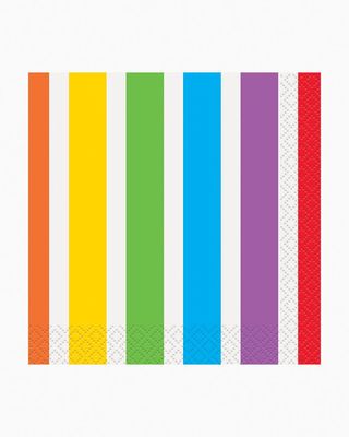 16 Rainbow Birthday Beverage Napkins