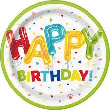 8  Happy Balloon Birthday 7&quot; Plates