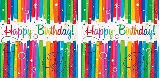 16 Rainbow Ribbons Birthday Luncheon Napkins