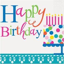 16 Confetti Cake Birthday  Luncheon Napkins CLOSEOUT