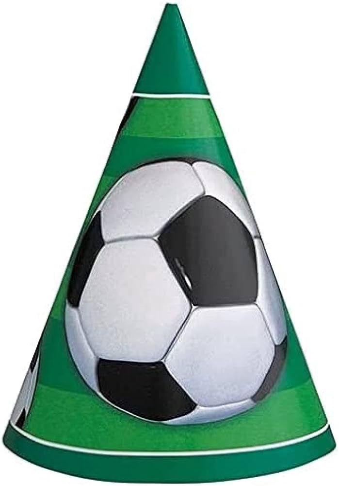 8pcs 3D Soccer Party Hats