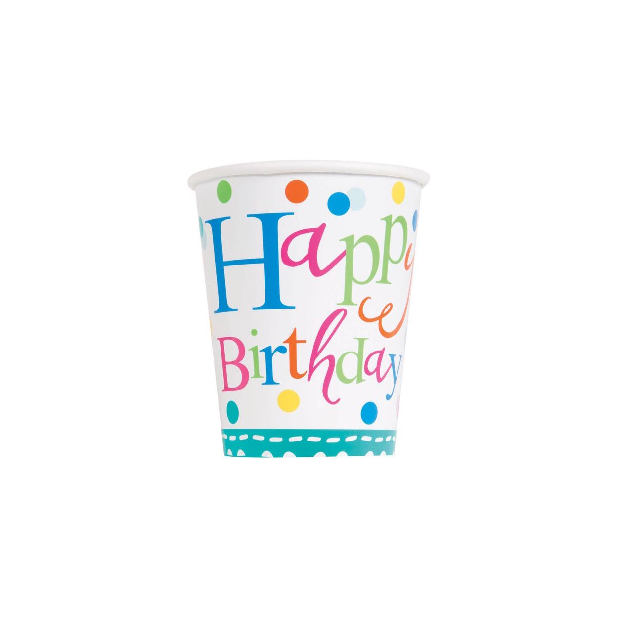 8 Confetti Cake Birthday 9 oz. Cups CLOSEOUT