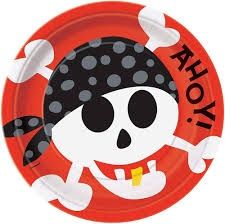 8pcs PIRATE FUN 9&quot; PLATES CLOSEOUT