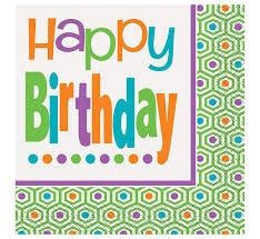 16 Citrus Dot Birthday  Beverage Napkins CLOSEOUT