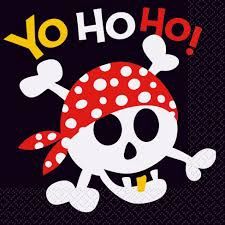 16pcs Pirate Fun Luncheon Napkins CLOSEOUT