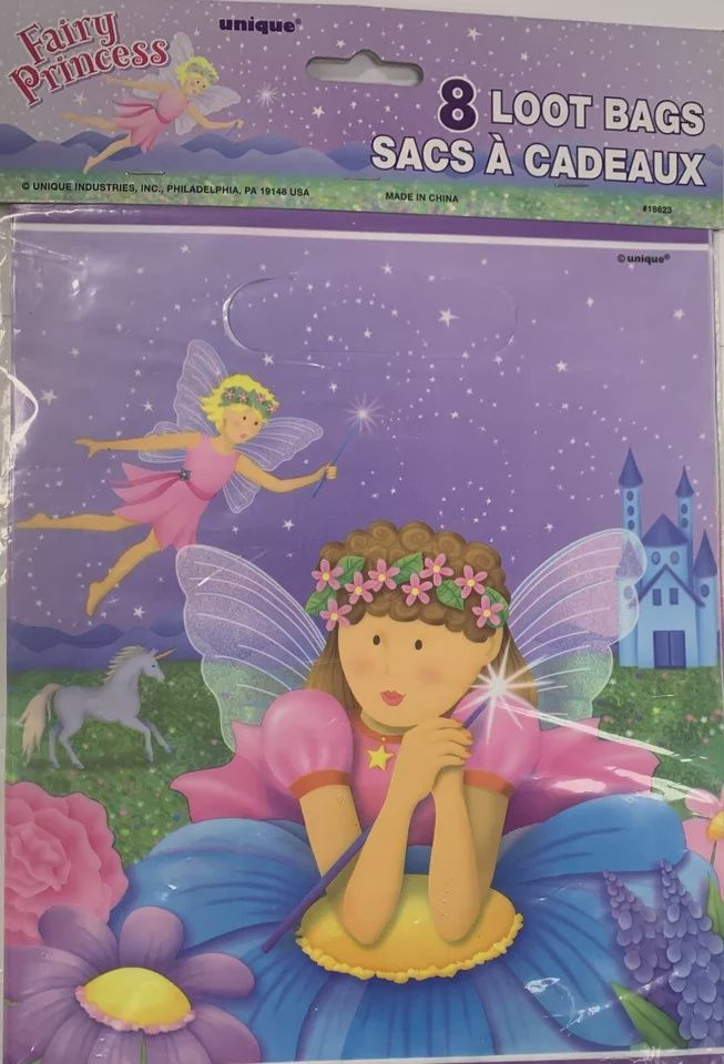 8 FAIRY PRINCESS LOOT BAGS