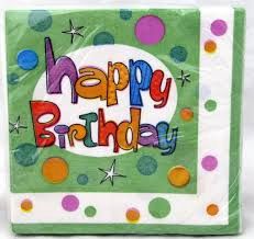 BIRTHDAY GLEE BEVERAGE NAPKINS CLOSEOUT
