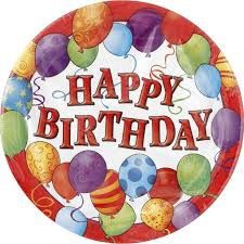 8 Birthday Balloons 9&quot; Plates CLOSEOUT