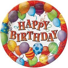 8 Birthday Balloons 7&quot; Plates CLOSEOUT