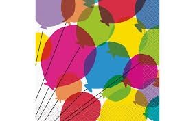 16 Rainbows &amp; Balloons  Beverage Napkins CLOSEOUT