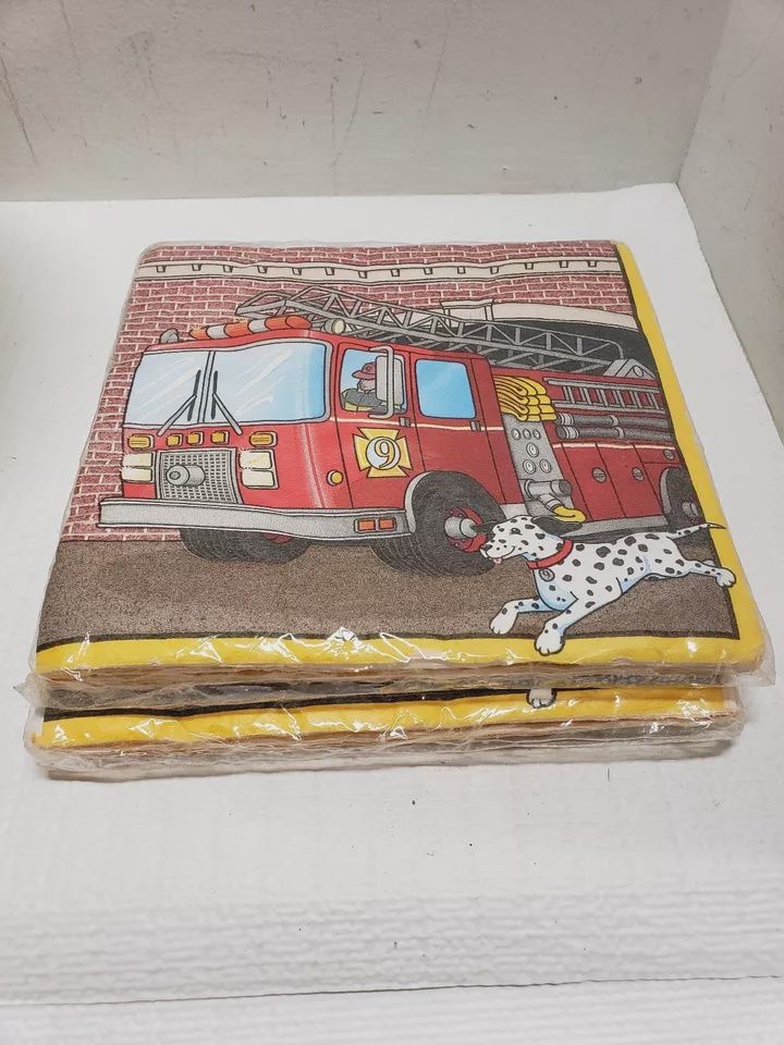 16 FIRE ENGINE LUNCHEON NAPKINS CLOSEOUT